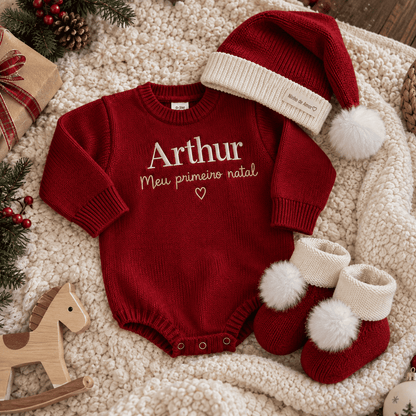 Kit Meu Primeiro Natal Personalizado — Ninho de Amor Unissex