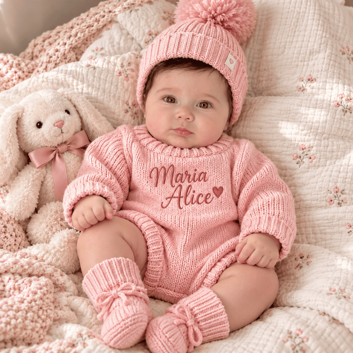 Kit Meu Jardim de Amor – Tricô Floral Premium | Ninho de Amor™